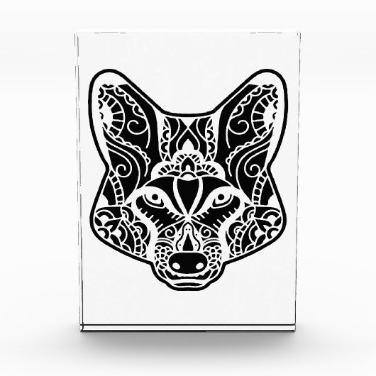 トライバルオオカミ フォトブロック (正面)