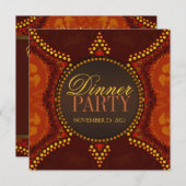 トライバルオーガニックスペシャルディナーパーティの招待状 招待状 (正面/裏面)