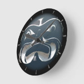 トライバルカスタムクロック最初の国家アートウォールクロック ラウンド壁時計 (傾斜)