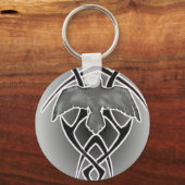 トライバルカラス キーホルダー (正面)