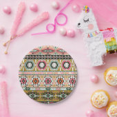 トライバルカラフルパタアステカーンBohoジオメトリック ペーパープレート (パーティー)