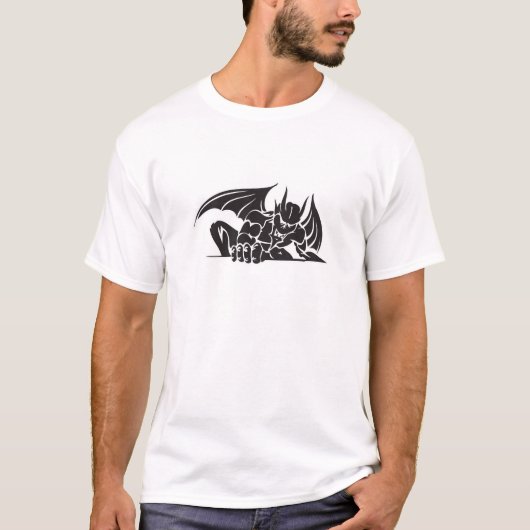 トライバルガルゴイルデザイン Tシャツ (正面)