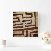 トライバルクバクロスプリントスクエアウォールクロック スクエア壁時計 (ホーム)