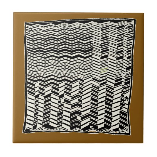 トライバルクバデザイン タイル (正面)