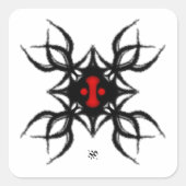 トライバルクラゲ スクエアシール (正面)