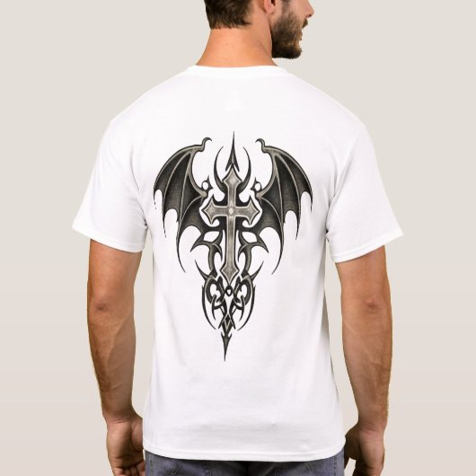 トライバルクロスエンブレム Tシャツ (裏面)