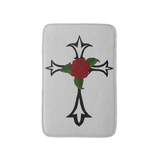 トライバルクロス風呂マット バスマット (正面縦)