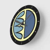 トライバルクロックモダン先住民サンウォールクロックデコル ラウンド壁時計 (傾斜)