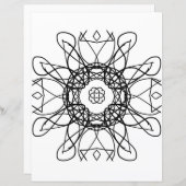 トライバルケルト十字曼荼羅のカラーリングページ (正面/裏面)