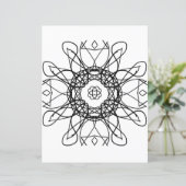 トライバルケルト十字曼荼羅のカラーリングページ (スタンド正面)