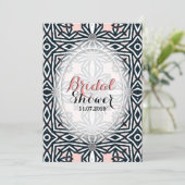 トライバルケルト白黒ブライダルシャワー招待 招待状 (スタンド正面)