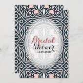 トライバルケルト白黒ブライダルシャワー招待 招待状 (正面/裏面)