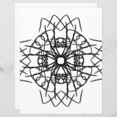 トライバルケルト花マンダラカラーリングページ (正面/裏面)