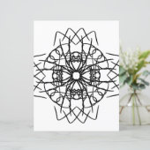 トライバルケルト花マンダラカラーリングページ (スタンド正面)