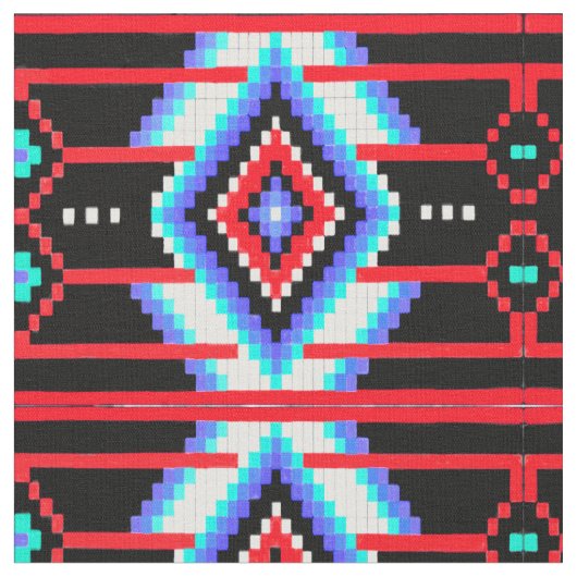 トライバルコレクション赤地 ファブリック (クローズアップ)