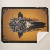 トライバルゴシックスカルシェルパブランケット シェルパブランケット (正面(横))