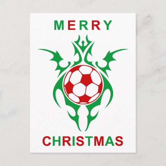 トライバルサッカーメリークリスマス シーズンポストカード (正面)
