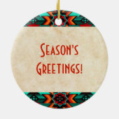 トライバルサンダーバードセラミックオーナメント セラミックオーナメント (裏面)