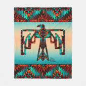 トライバルサンダーバードフリースブランケット フリースブランケット (正面)