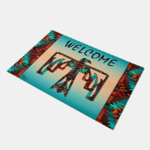 トライバルサンダーバード歓迎の形式 ドアマット (アングル)