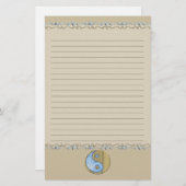 トライバルサンド&ウォーター陰陽ライン 便箋 (正面/裏面)