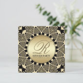 トライバルサンヴィンテージゴールデンディナーパーティの招待状 招待状 (スタンド正面)