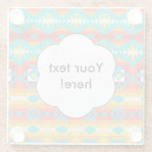 トライバルシェイプの行 ガラスコースター (裏面)