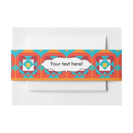 トライバルシェイプの行 招待状ベリーバンド (正面例)