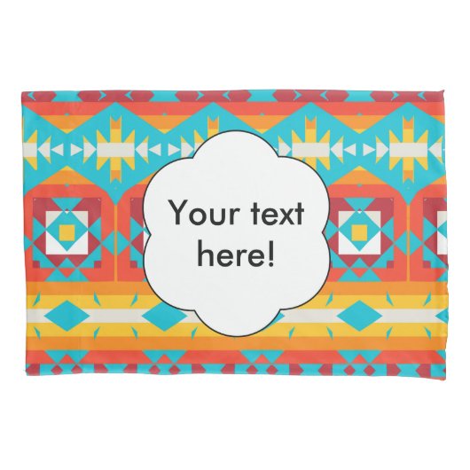 トライバルシェイプの行 枕カバー (正面)