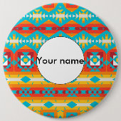 トライバルシェイプの行 缶バッジ (正面)