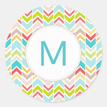 トライバルシェブロンのモノグラムまたは封筒用シール