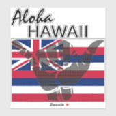 トライバルシャカつるロースALOHA HAWAII HIFLAG BG シール (シート)