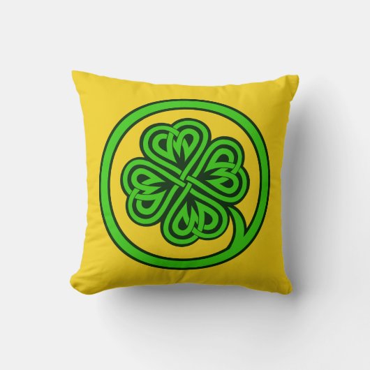 トライバルシャムロックカスタム枕 クッション (正面)