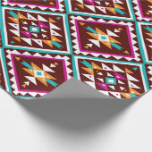 トライバルシームレスカラフル幾何学模様 ラッピングペーパー (角)