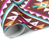 トライバルシームレスカラフル幾何学模様 ラッピングペーパー (ロールコーナー)