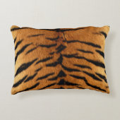 トライバルジャングル動物の毛皮タイガープリント アクセントクッション (正面)
