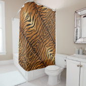 トライバルジャングル動物の毛皮タイガープリント シャワーカーテン (インサイチュ)