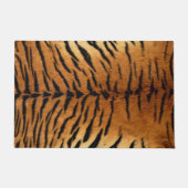 トライバルジャングル動物の毛皮タイガープリント ドアマット (正面)