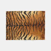 トライバルジャングル動物の毛皮タイガープリント フリースブランケット (正面(横))