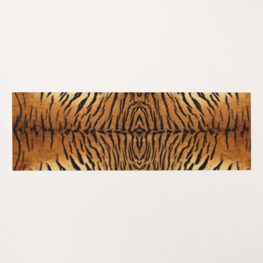 トライバルジャングル動物の毛皮タイガープリント ヨガマット (裏面(横))