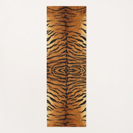 トライバルジャングル動物の毛皮タイガープリント ヨガマット (正面)