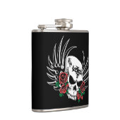 トライバルスカルとバラ フラスク (右)