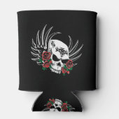 トライバルスカルとバラ 缶クーラー (裏面)