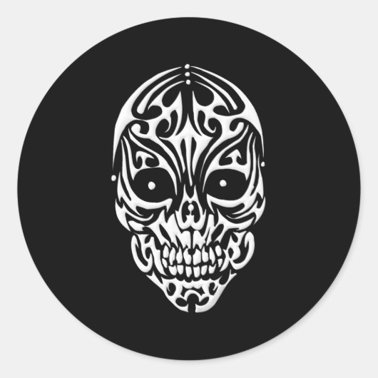 トライバルスカル ラウンドシール (正面)