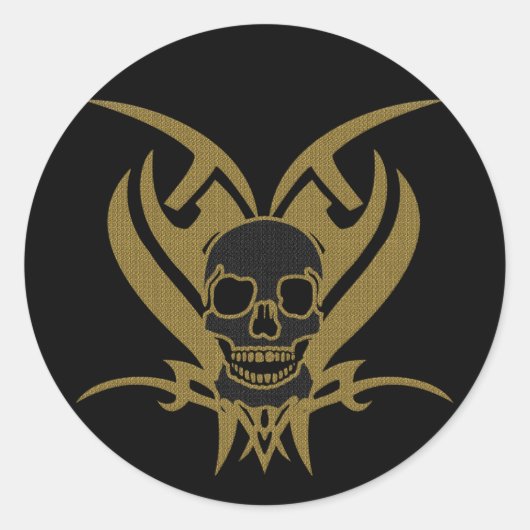 トライバルスカル ラウンドシール (正面)