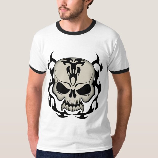 トライバルスカル Tシャツ (正面)