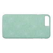 トライバルスクウェアティール(緑がかった色) Case-Mate iPhoneケース (裏面(横))