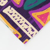 トライバルスケッチ：手書きのアステカ模様。 フリースブランケット (角)