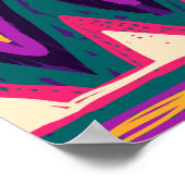 トライバルスケッチ：手書きのアステカ模様。 ポスター (角)