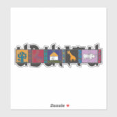 トライバルスタイルカラフルUbuntu Zulu シール (シート)